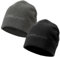 Yenvory Berretto in Pile Termico, Confezione da 2, Nero e Grigio, Elastico e Caldo,Cappello Running e Invernale per Uomo e Donna