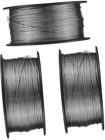 OUNONA 3 Rolls 0.8mm Flux Cored Mig Welding Wire Arc Welding Gasless Spool for Fabrication