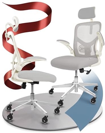 CLOUVOU SmartSeat Bürostuhl Ergonomisch [TESTSIEGER] Schreibtischstuhl 100% individuell einstellbar | Büro Stuhl & Gaming Stuhl | Computerstuhl Home Office Chair Ergonomic | Drehstuhl 150 kg