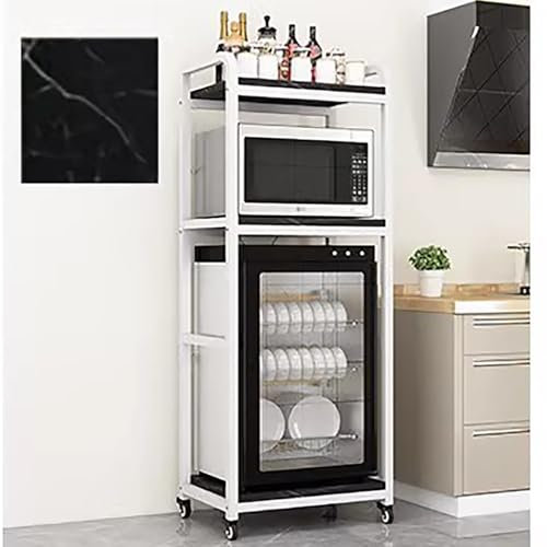 Support Réfrigérateur Support de Réfrigérateur Roulant avec Roulettes, Étagère de Rangement pour Appareils de Cuisine pour Micro-ondes, Chariot de Meubles pour Chambre à Coucher, Dortoir, Appartement(