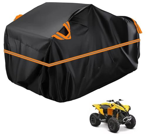 Quad abdeckplane kompatibel mit can am Renegade 1000 2012-2019,210D Allwetter Quad Garage,Regen,Schnee staubdicht,abdeckplane Aufbewahrungstasche (Black)