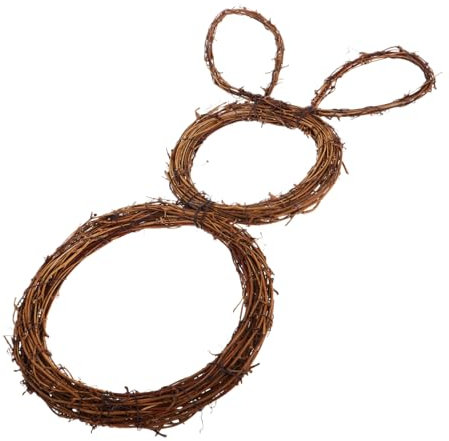 KAILIKETIY Kaninchen-Rattan-Kranz Bastel-osterkranz Aus Holz Osterkranz Selber Machen Coffee