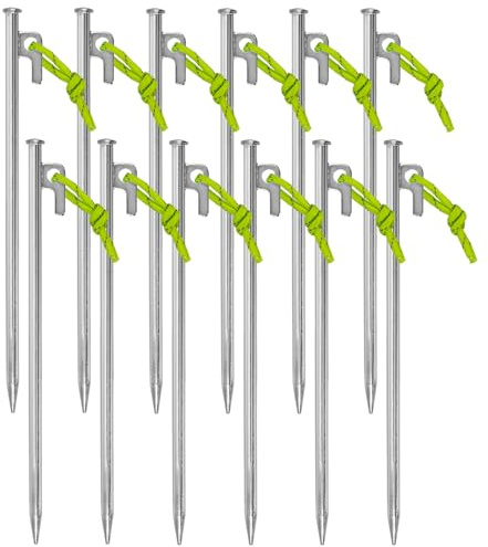 Moritz Zelthering P-Haken 12 Stück 30 cm Stahl verzinkt – Hering Camping