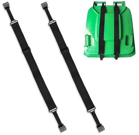 Thatyro 2 Pieces Metal Double Claw Trash Can Locks Strap, Adjustable Garbage Can Lid Lock, Universal Bungee Cord Trash Bin Lid Clamp Latch for Outdoor Animals Squirrels Raccoon Bear Proof (2)