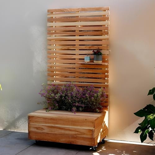 Primrose Smarter Storage Bench and Trellis Garden Furniture Seat with 38L Planter on Feet