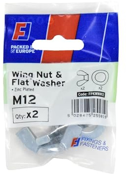 Forgefix Wing Nut & Washer M12 ForgePack 2, provide a convenient alternative to standard Hex Nuts, and allow hand tightening.