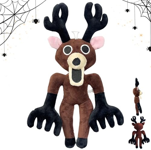 LUKIUP 1 Stück 99 Nights In The Forest Hirsch Plüschtier, Das Deer Standing Bösewicht Plüschspielzeug Aus Dem Spiel, Weiches Kuscheltier Für Erwachsene Halloween & Geburtstage