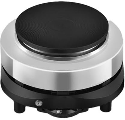 Small Hot Plate Portable 800W Cast Iron Anti Slip Feet Mat Bottom Heat Sink 5 Gears Electric Hot Plate for Moka Pot