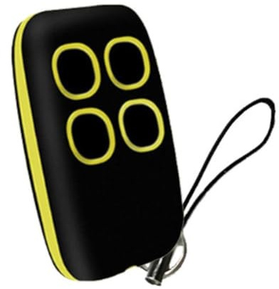 Multi-Frequency Wireless Remote Control Clone, 280-868MHz Learning & Copying for Car Garage Door Security Systems, 4-Button ABS Remote with CR2032 Battery