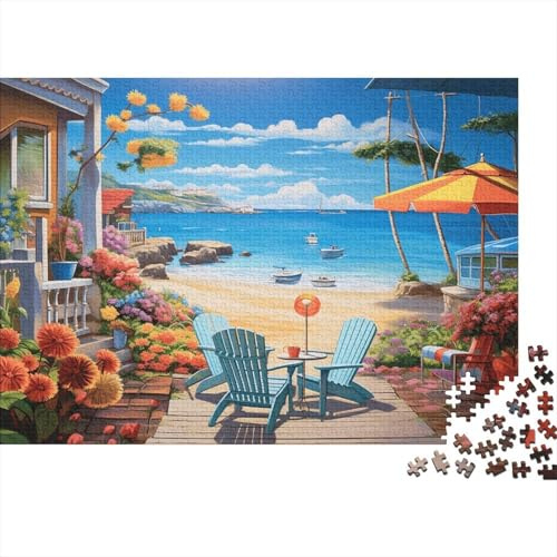 Mittelmeerblick Puzzle 1000 Teile Neuheiten Ohne Puzzlestaub Lieblingspuzzle Zum Stressabbau Für Wandbild Selbst Gestalten Eine Gute Geschenkidee 38x26cm/1000pcs