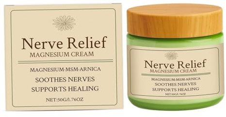 Beruhigende Linderungscreme mit MSM und Arnika, beruhigende Nervenformelcreme für Muskelentspannung und Komfort, schnell einziehende topische Cremes für den täglichen Gebrauch, 1, 76 oz.