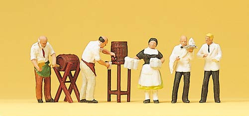 Preiser 10210 Innkeepers (2) Waiters (2) & Waitress Exclusive Figure Set