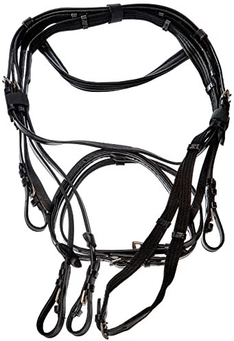 Kerbl 32171 Trensen-Zaum Standard Leder für Vollblut, schwarz