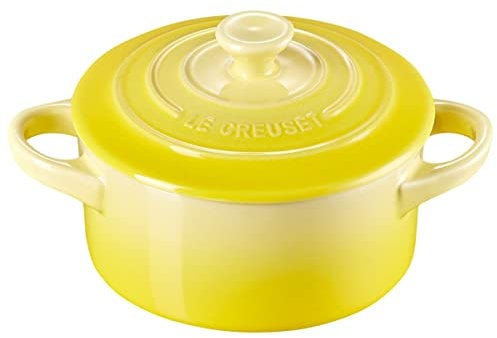 Le Creuset Petite cocotte ronde en céramique 14 cm, Grès céramique, Soleil, 8 Oz.
