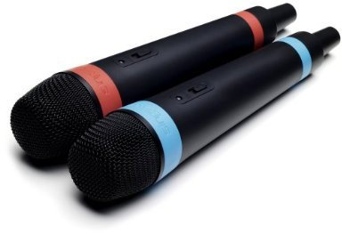 Wireless Singstar microphones - Red, Blue and receiver - For PS2 and PS3 - OEM packed