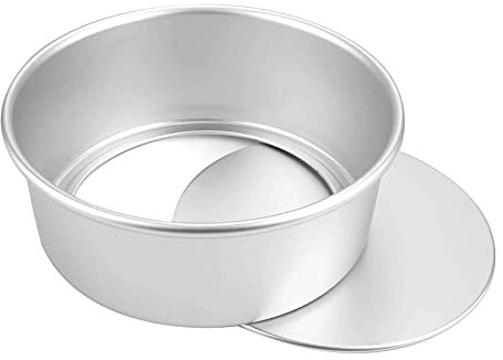 Dealglad® 8 pulgadas x 3 pulgadas Redondo de aluminio anodizado Cheesecake pan gasa Cake Mold Baking Molde con extraíble en la parte inferior