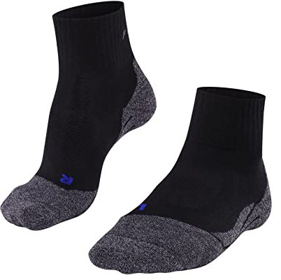 FALKE Women's TK2 Explore Cool Short W Sso Lyocell Functional Yarn Thick Anti-Blister 1 Pair Hiking Socks, Black Black-Mix 3010, 7-8