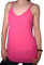 Top Elegante Canotta Georgette Sottogiacca Blusa Donna (Fucsia)