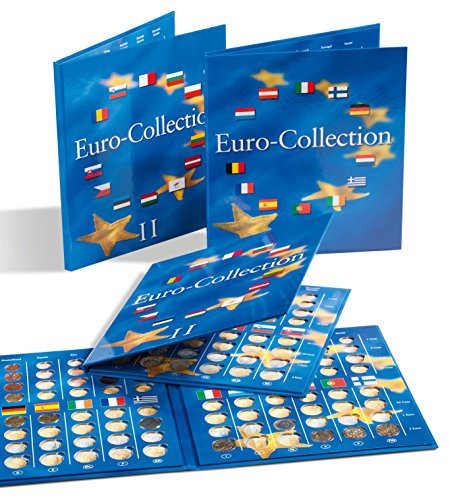 Leuchtturm 354614 Münzenalbum Presso Euro-Collection - Bundle Band 1 und 2 EURO-Münzen-Sammlung