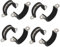 uxcell 8Stk 28mm Dmr. Gummi Gefüttert U Form 304 Edelstahl Kabelklemme Rohrclip Schwarz DE