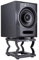 Supporto da tavolo Fluid Audio DS5 per monitor da studio (supporti per diffusori regolabili, isolamento acustico, superficie antiscivolo, per monitor da 5-6,5 pollici, 2 pezzi), nero