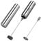 GOSCIEN Milk Frother,Handheld Foam Maker, Battery Operated Electric Foam Maker, Portable Drink Mixer with 2 Stainless Steel Whisk and Storage Tube for Cappuccino, Bulletproof Coffee, Latte