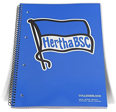 Hertha BSC Berlin Collegeblock - Fahne - Schreibblock Notizblock Block HBSC