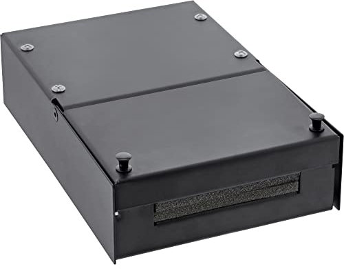 InLine 76202X Anschlussdose Aufputz für 4x Keystone RJ45 Buchse, Metall, schwarz
