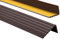 PVC Treppenkantenprofil Selbstklebend Winkelprofil Anti-Rutsch Treppenkante 41x25mm 1,8m, DunkelBraun