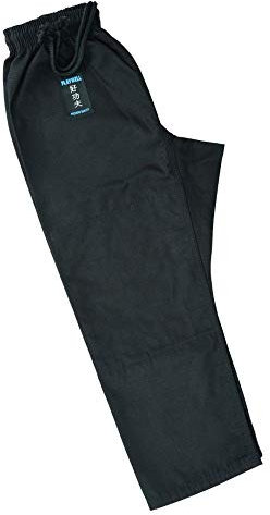 Playwell Elite BJJ Gi - Pantaloni da Allenamento per Bambini, Colore: Nero, Nero, M0