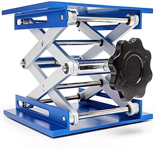 HeyWin Labor Hebebühne 200 x 200mm, Hergestellt aus Aluminiumoxid, auch verwendet als Lab Jack für das Anheben von Router, Laser, Schrank normalerweise