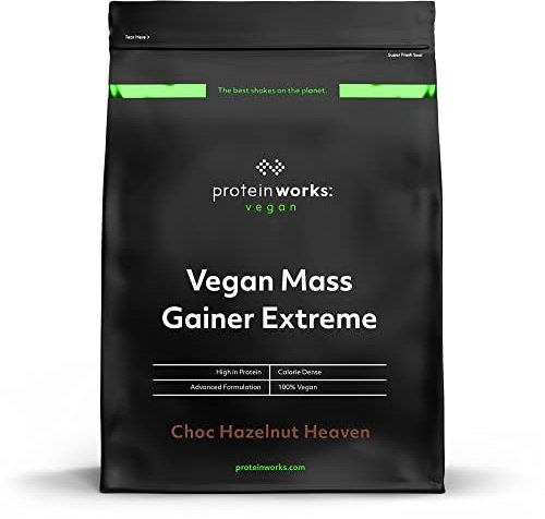 Gainer Vegan Extreme | Choco-Noisettes | Protéine en poudre hypercalorique | Prise de poids | Vitamines & Minéraux | Protein Works | 1kg