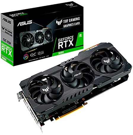 ASUS TUF Gaming NVIDIA GeForce RTX 3060 V2 OC Edition Graphics Card (PCIe 4.0, 12GB GDDR6, HDMI 2.1, DisplayPort 1.4a, Dual Ball Fan Bearings, Military-Grade Certification, GPU Tweak II)