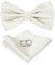 HOULIFE Fliege Herren Set - Verstellbare Fliege aus Satin Polyester Vorgebunden Fliege, einfarbige Einstecktuch, Manschettenknöpfe Set für Bräutigam Hochzeit formal mit Geschenkbox