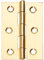 Garden Mile 2pc Brass Door Hinges 90mm / 3.5 Inch Steel Hinges Heavy Duty and Long Lasting Internal Door Hinge with Screws Brass Butt Hinge for Gate, Windows, Closet, Drawer, Boxes