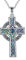 YFN Keltisches Kreuz Halskette Sterling Silber Keltischer Davidstern Anhänger Abalone Muschel Kreuz Schmuck Geschenke für Damen Herren