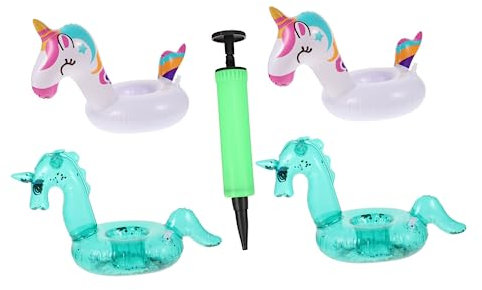 4 Pièces Porte-gobelet Gonflable Porte-gobelet De Piscine Dessous De Verre Gonflable Porte-gobelet Flottant Piscine Licorne Gonflable Soirée Piscine PVC Provisions Réutilisable