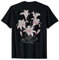 Backprint Stylische Lilie Blume auf Blumigen Festival Lilien T-Shirt