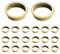 Lot de 20 œillets ronds en plastique pour câbles de bureau - 25 mm - Pour la maison, le bureau, la table - Doré vif
