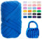 Uiopa Bulky Armstricken Wolle, 500g Dicke Wolle Sperrige Handstrickgarn, Grob Gestrickte Schlauchgarn Häkelwolle Chunky Yarn für Taschen, Decken, Körbe, Haustiernester, DIY-Kunsthandwerk