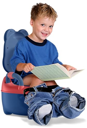 LILIIN Kinder Töpfchen Toilette, Baby Toilettensitz Toilettentrainer mit Griffe&PU-Kissen, Toiletten Topfstuhl Kindertoilette Baby Potty, für Kleinkinder, Blau, Typ A