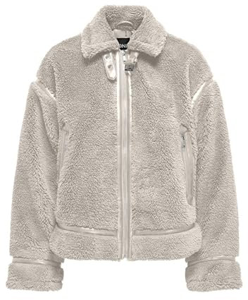 ONLY Damen ONLMICHELLE Teddy Jacket OTW Jacke, Grau, L