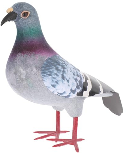 Amosfun KüNstliche Taube Mit Federkleid Realistische Taubenfigur Aus Leichtem Schaumstoff FüR Gartendekoration Hochzeit Und Wohnaccessoires Innen Und AußEn 9.06X7.87X4.33In