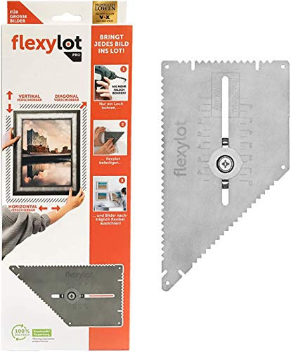 flexylot Bildaufhänger - 3x PRO | Ideal für große und schwere Bilder bis 12 kg | Nachträglich flexibel ausrichtbar | Für nahezu alle handelsüblichen Rahmen & Bilder, 3er Bundle