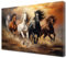 ZQQART Leinwandbild mit Pferden großes Pferd galoppierend im Sand Laufbild Westerntiere Pferdeporträt Gemälde Wildpferd Poster für Wohnzimmer Heimwanddekoration (Pferd,50x75cm)