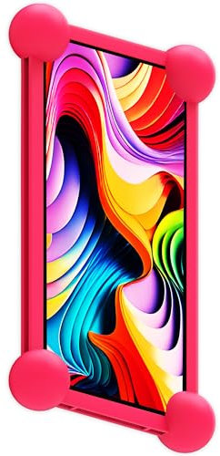 Custodia tablet 7 pollici silicone Compatibile universalmente con tutti i modelli di tablet da 7 e 8 Antiscivolo resistente protezione dagli urti (Rosa)