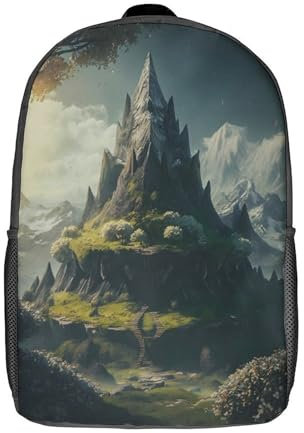 aaaaab Stone_Tower Rucksäcke Kinder Schulrucksack Schultasche 3D-gedruckte modische Schultaschen für Jungen Grund- und Mittelschüler 17 Zoll