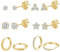 jagosen Ohrringe Creolen Gold Set Damen 6 Paar 18K Vergoldet Creolen Klein Ohrstecker Set Mit Zirkonia Blumen Ohrringe Für Mehrere Ohrlöcher Gold Schmuck Set