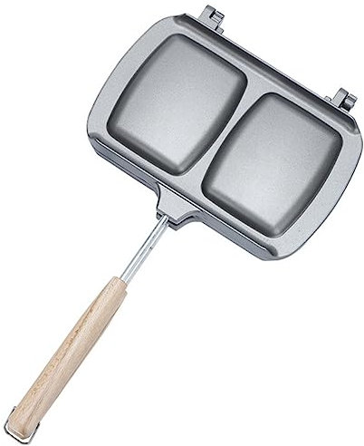 COLLBATH bandeja para freír sándwiches grill sandwichera sartenes antiadherentes plancha aire libre sartén plana sandwichera de cocina molde para hornear sándwich aleación de aluminio