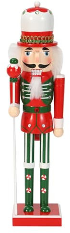 WEITING Weihnachts Nussknacker Soldat Aus, 50cm Nussknacker Statue Weihnachtsschmuck,große Weihnachtsnussknacker Ornamente, Nussknackerfiguren Für Garten, Bücherregal
